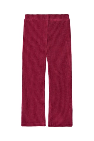 Velours Fleece Broek - Bordeauxrood
