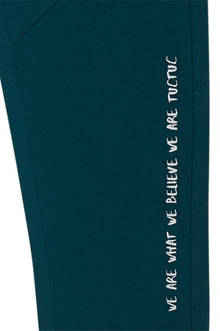 Fleece Joggingbroek Treking Time - Smaragdgroen