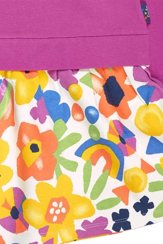 Jurk met trompe-l’oeil Park Life - Lichtpaars