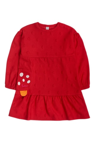Jurk met Ruches - Rood
