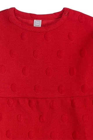 Jurk met Ruches - Rood