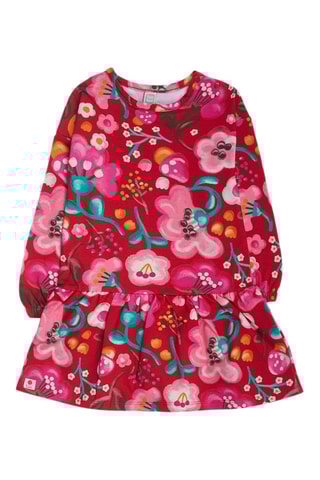 Fleece Jurk met Ruches - Rood