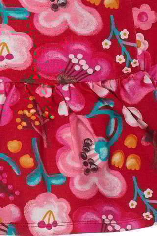 Fleece Jurk met Ruches - Rood