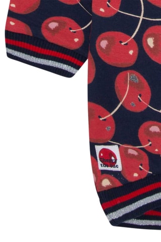 Sweaterjurk - Marineblauw en Rood