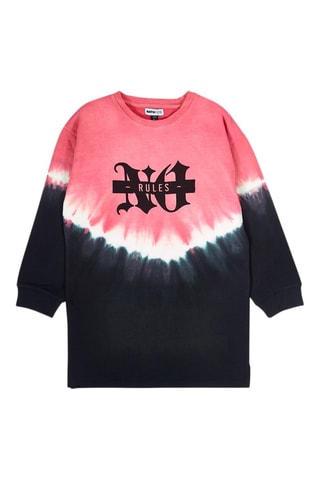 Jurk Dip and Dye - Donkergrijs en Roze