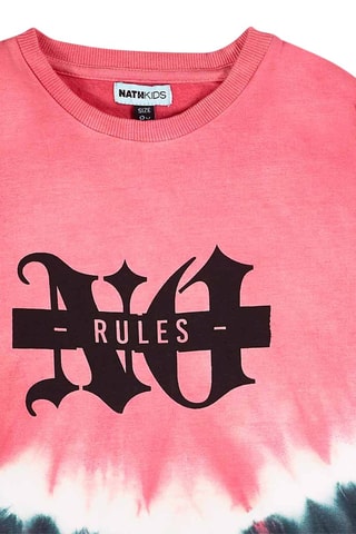 Jurk Dip and Dye - Donkergrijs en Roze