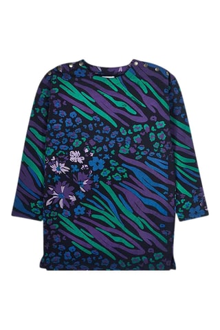 Jurk - Marineblauw en Lichtgroen