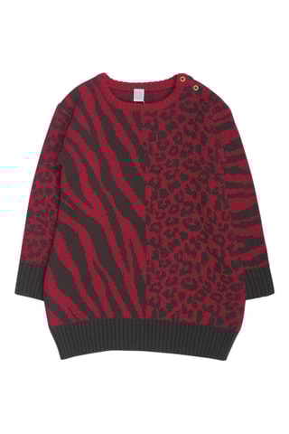 Trui-jurk - Bordeauxrood
