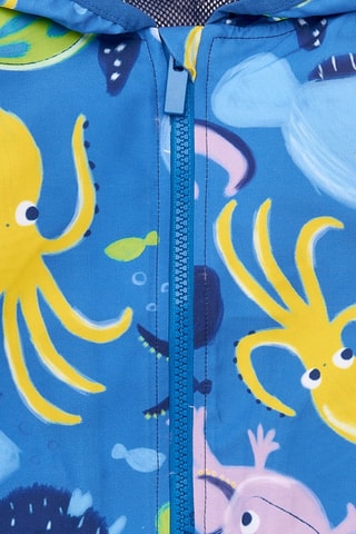 Windjack met Capuchon Ocean Wonders - Kobaltblauw