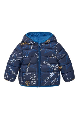 Gewatteerde Jas met Capuchon - Blauw