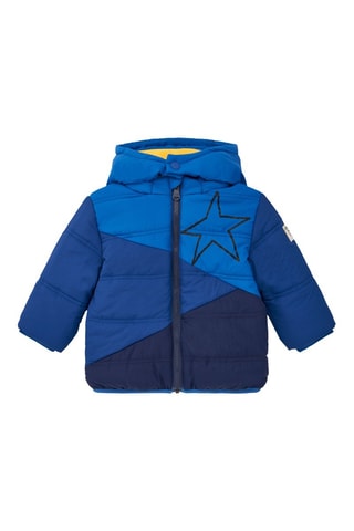 Gewatteerde Jas met Capuchon - Blauw