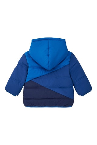 Gewatteerde Jas met Capuchon - Blauw