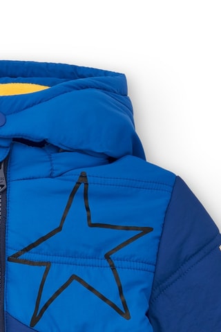 Gewatteerde Jas met Capuchon - Blauw