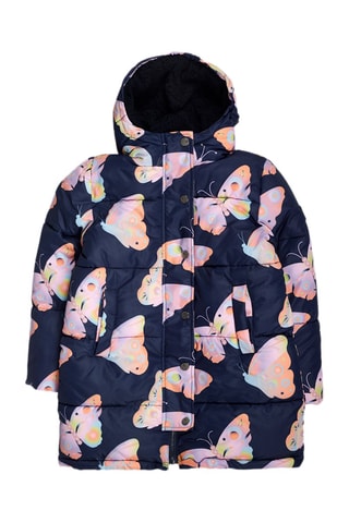 Gewatteerde Jas met Capuchon - Marineblauw
