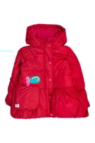 Gewatteerde Jas met Capuchon - Rood