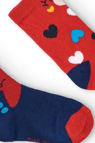 2 Paar Sokken - Blauw en rood