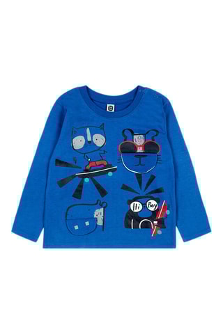 T-shirt - Felblauw