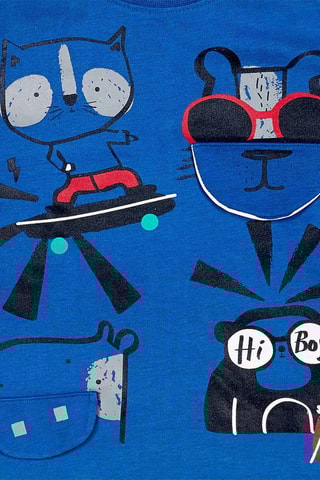 T-shirt - Felblauw