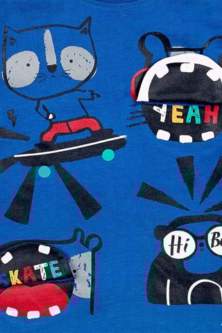 T-shirt - Felblauw