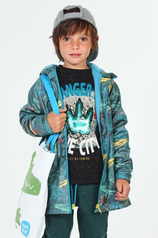 T-shirt - Gemêleerd Zwart