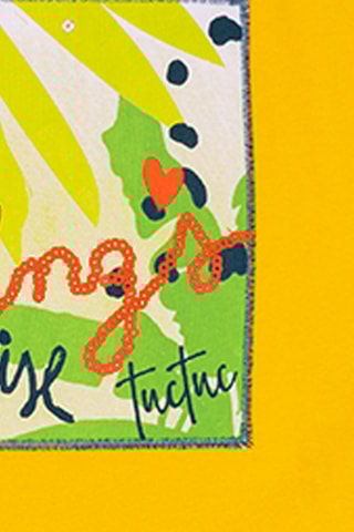 T-shirt Tropic Feelings - Geel en Groen