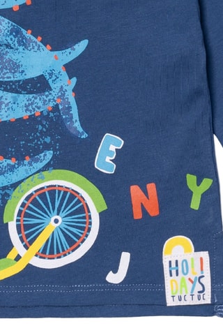 T-shirt Holidays - Marineblauw