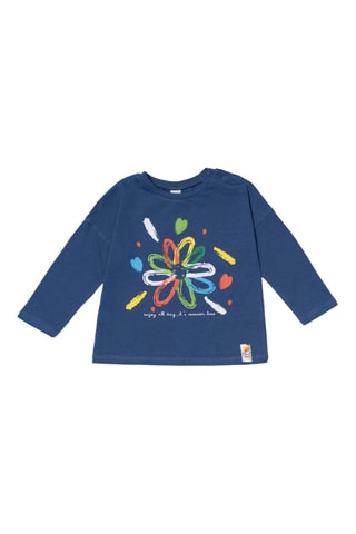 T-shirt Holidays - Marineblauw