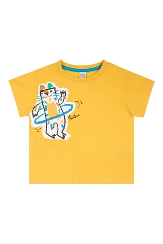 T-shirt Hip Hip Hooray! - Geel