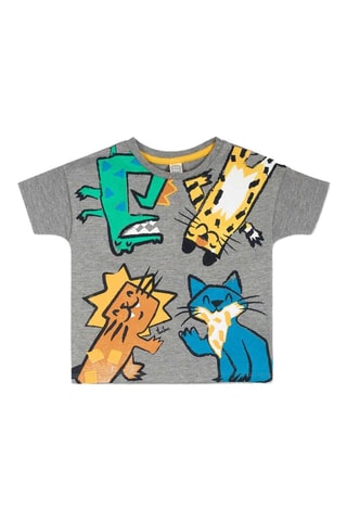 T-shirt Hip Hip Hooray! - Gemêleerd Donkergrijs