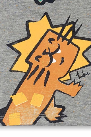 T-shirt Hip Hip Hooray! - Gemêleerd Donkergrijs