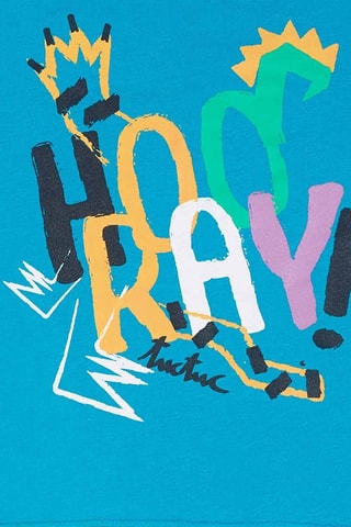 T-shirt Hip Hip Hooray! - Kobaltblauw
