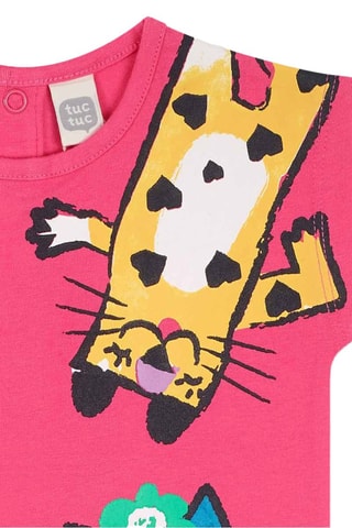 T-shirt Hip Hip Hooray! - Roze
