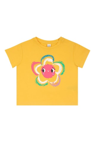 T-shirt Hip Hip Hooray! - Geel
