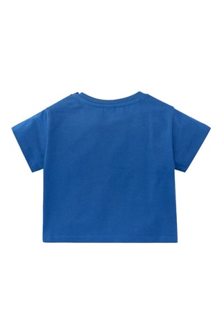 T-shirt Run Sing Jump - Kobaltblauw