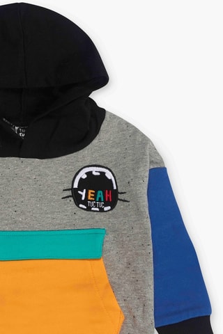 Sweater met Capuchon - Gemêleerd Grijs