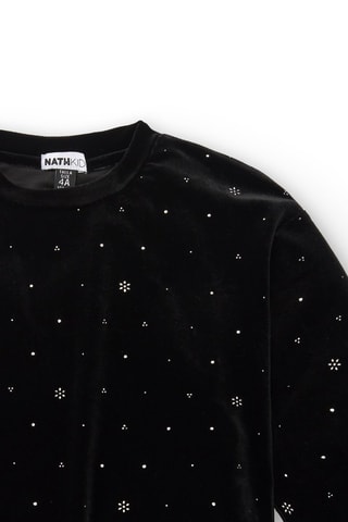 Velours Sweater - Zwart