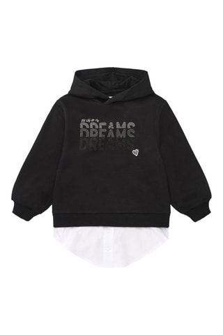 Sweater met trompe-l’œil - Zwart