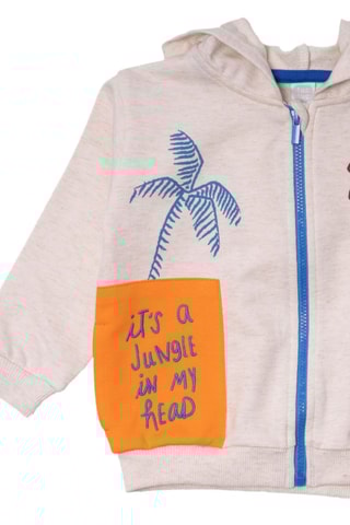 Sweater met Capuchon Eco-Safari - Gemêleerd Lichtgrijs