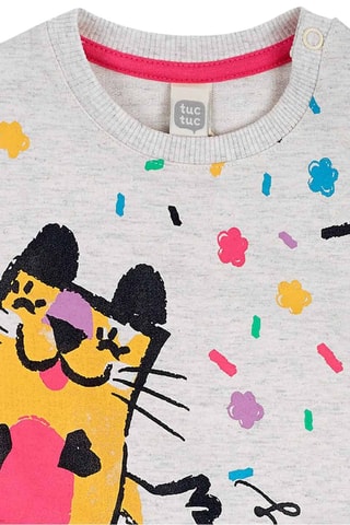 Sweater Hip Hip Hooray! - Gemêleerd Lichtgrijs