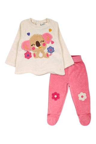 Velours T-shirt en Broek - Roze