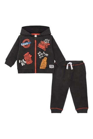 Sweater met Capuchon en Joggingbroek - Donkergrijs
