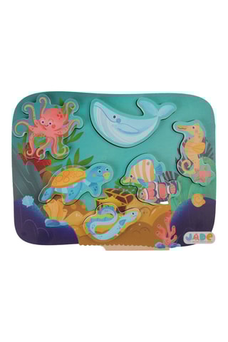 Puzzle animais do mar em madeira - 6 peças - A partir dos 18 meses