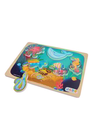Puzzle animais do mar em madeira - 6 peças - A partir dos 18 meses