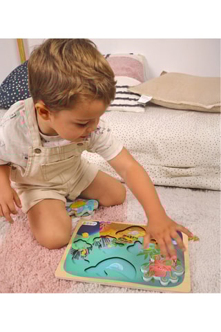 Puzzle animais do mar em madeira - 6 peças - A partir dos 18 meses
