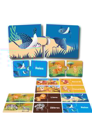 Puzzle les animaux et leurs bébés - 20 pièces - Dès 18 mois 