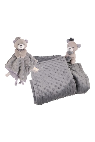 Coffret peluche ursinho e cobertor 2 em 1 - A partir do nascimento