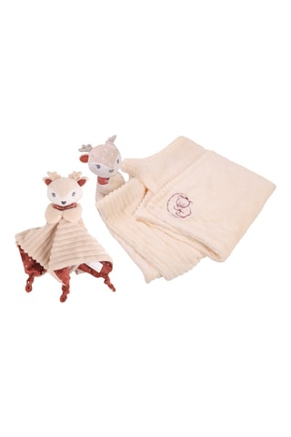 Coffret peluche cervo e cobertor 2 em 1 - A partir do nascimento