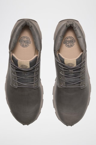Hoge Leren Sneakers - Donkergrijs