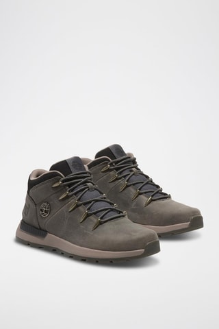 Hoge Leren Sneakers - Grijs