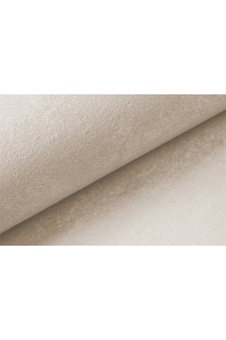 Canapé droit convertible Baldo - Crème - 2 places - Tissu velours